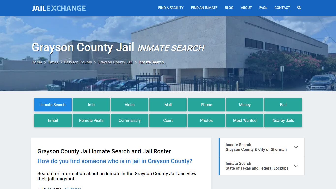 Grayson County Jail Inmate Search - Jail Exchange